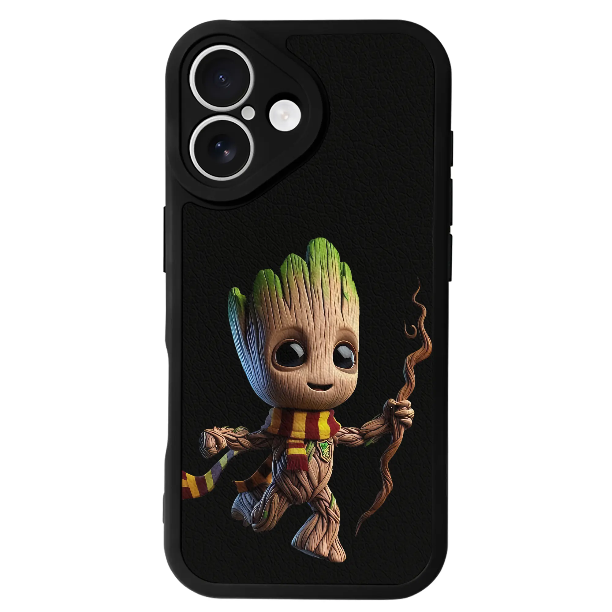 アベンジャーズ (Avenjāzu) グッズ グルート（Groot） - IPhone 16シリーズ対応 ・ シリコンスマホケース ・ レザー調 ・ 高精度フィット ・ 耐衝撃 ・ ワイヤレス充電対応 ・ 精密カット